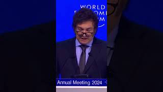 Javier Milei complains that the poor get poorer ANNUAL MEETING 2024 #worldeconomicforum  #davos2024