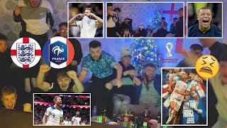 England fans watch Kane MISS Penalty vs France!😫 | England 1-2 France | World Cup 2022