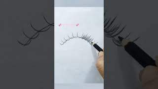 How to draw eyelash / easy way #shorts