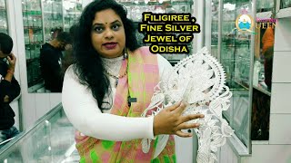 filigree jewellery making in Cuttack silver market Silver Mukut design Crown of Goddess