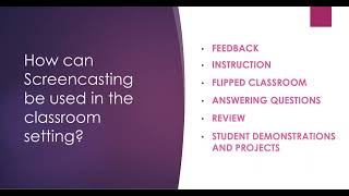 Screencasting in Education