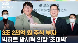 방시혁 3조2천억원, 국내 주식부자 6위로 껑충..이름 그대로 '빅히트' / SBS / 오뉴스