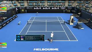 Alex de Minaur VS Novak Djokovic | Australian Open 2023 | Tennis Elbow 4 | CPU vs CPU Simulation