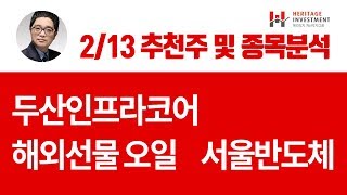 2월13일 진시황 멘토의 오늘의 시황 설명 및 추천종목 (두산인프라코어/해외선물 오일/서울반도체)