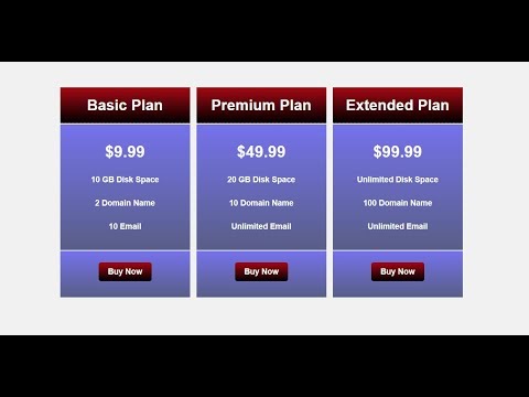 How to create Responsive pricing table using HTML and CSS? How to create Responsive pricing table using HTML and CSS?