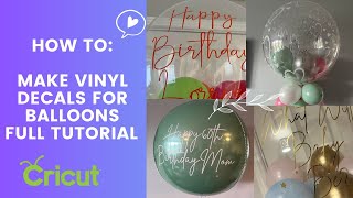 HOW TO: Make Vinyl Decals for Balloons - Orbz & Deco Bubbles