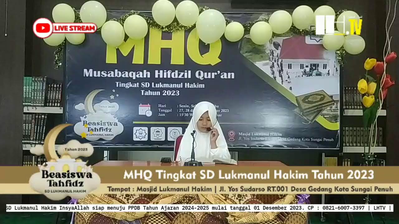 MHQ Final All Kategori Tingkat SD Lukmanul Hakim Tahun 2023 - Masjid ...