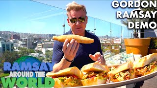 Gordon Ramsay Makes a Chorizo Torta in Mexico with Gino D'Acampo  | Ramsay Around the World