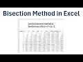 Bisection Method in Excel (Step-by-Step Example)