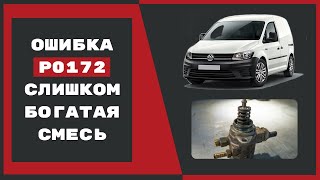 Volkswagen Caddy глохнет: неровная работа двигателя/богатая смесь: ошибка P0172