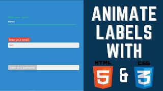 Animate Labels with HTML & CSS