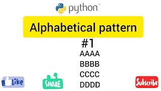 Python Alphabetical pattern program part 1