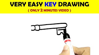 HOW TO DRAW A KEY STEP BY STEP | KEY DRAWING LESSON