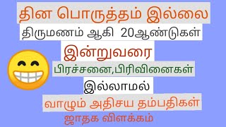 தின பொருத்தம் இல்லை,திருமணம் ஆகி 20வருடங்கள் ஆகியும்,ஒற்றமையுடன் வாழும் அதிசய தம்பதிகள் -ஜாதகம்