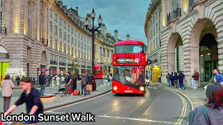 London, England 🏴󠁧󠁢󠁥󠁮󠁧󠁿 Sunset Street Walk 2024 - 4K 60fps Walking Tour