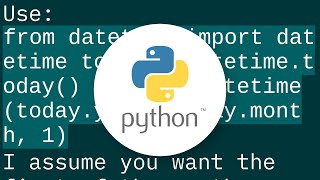 Datetime current year and month in Python