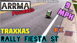 LunchBreakRC - 6s Traxxas Rally Fiesta ST Speed Run. 90+ MPH! ARRMA POWERED!!