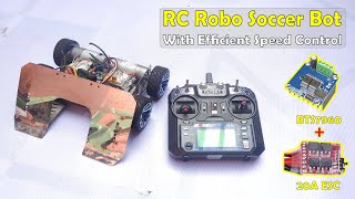 RC Robo Soccer Bot using BTS7960 and 20A Brushed ESC | How to Make Soccer Bot