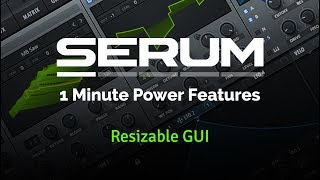 Resizable GUI - Serum 1 minute tips