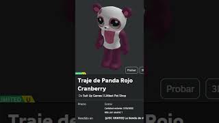 Consigue un  Traje de Panda Rojo Cranberry   Limite en Roblox