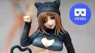 【3D VR180】ダイキ工業 キャットなガール くろねこちゃん illustration by 魔太郎フィギュアサンプル展示立体視