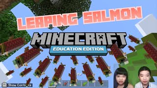How to Code MINECRAFT: *LEAPING SALMON* in Minecraft: Education Edition with PYTHON