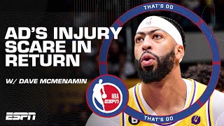 Anthony Davis 'in good spirits' after injury scare in Lakers return | That's OD
