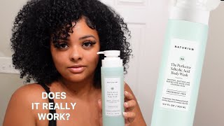 IS NATURIUM WORTH THE HYPE?! TRYING NATURIUM THE PERFECTOR SALICYLIC ACID BODY WASH (VIRAL PRODUCT)