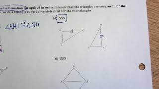 Triangle Congruence -- Missing Info