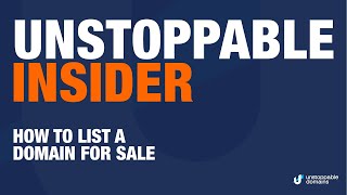 Listing a domain for sale with Unstoppable Domains