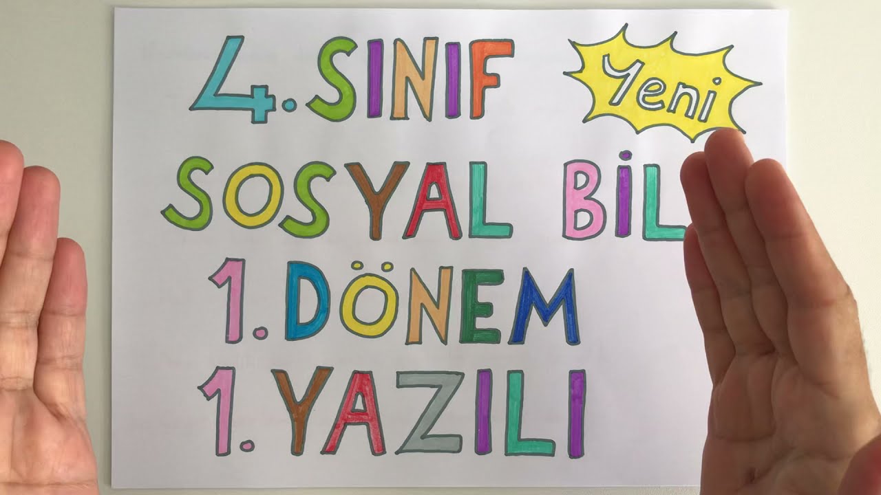 4. Sınıf Sosyal Bilgiler 1. Dönem 1. Yazılı (Puanlı) - YouTube