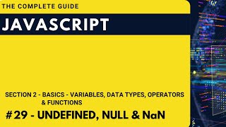 Difference between undefined, null and NaN in JavaScript | Hindi | JavaScript The Complete Guide