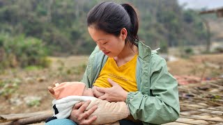 TIMELAPSE: pregnant woman life, harvesting vegetables and fruits to sell for money