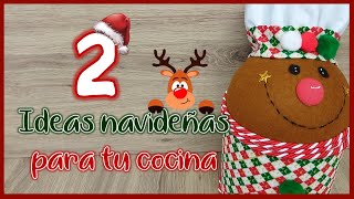 2 IDEAS ÚTILES NAVIDEÑAS PARA LA COCINA - Manualidades navideñas - Christmas crafts for the kitchen