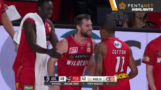 Perth Wildcats 97 def by. Adelaide 36ers 100 Highlights - 1 January 2020