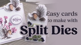 Make two easy cards using your split dies!