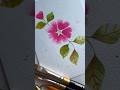 Painting watercolor Flowers🌺 abstract pink beautiful easy drawing #short #shortsfeed #howtopaint