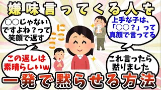 【ガルちゃん有益】嫌味言ってくる人を一発で黙らせる方法【ガルちゃん】