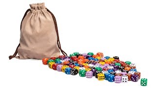 100 Ultimate Multi-Colored 6 Sided Dice Set - 16mm