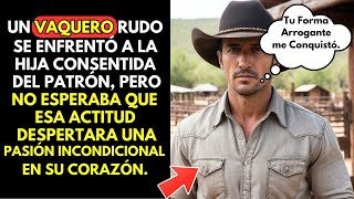 UN VAQUERO RUDO SE ENFRENTÓ A LA HIJA CONSENTIDA DEL PATRÓN, PERO NO ESPERABA ENAMORARSE.