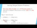 video 18 simple c1v1 = c2v2 dilution calculations