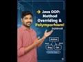 Mastering Method Overriding & Dynamic Method Dispatch in Java | Runtime Polymorphism Explained