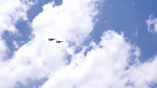 Red Tails F-16 fly over Dothan Alabama