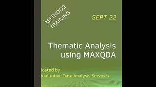 September 2023 events in Qualitative Analysis \u0026 CAQDAS #qualitativemethods #qualitative #caqdas #qda