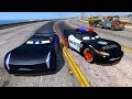 Police Car Lightning McQueen vs Jackson Storm - Hot pursuit - Police Chase - Cars and Friends