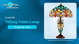 Werfactory Lamp Tiffany table Lamp Dragonfly Style