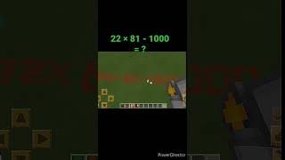 22×81-1000=? #minecraft #shorts