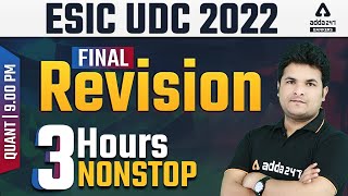 ESIC UDC QUANT FINAL REVISION by Shantanu Shukla | ESIC UDC 2022 Paper Analysis