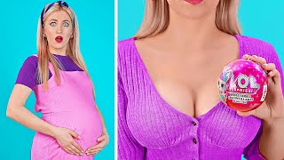 FUNNY THINGS NO ONE TELL YOU ABOUT PREGNANCY || 24 Hours Being Pregnant Challenge! by 123 GO! Play