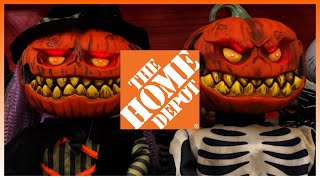 Home Depot 3FT Animated LED Pumpkin Twins Demo